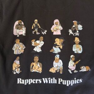 Dog Limited Rappers With Puppies Hip Hop Medium 21 Savage Gucci Pullover Hoodie